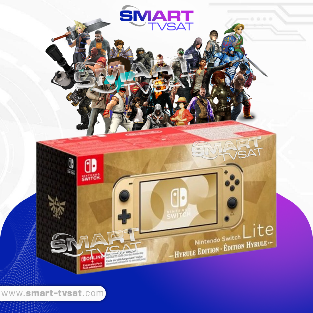 Nintendo Switch Lite Hyrule dition Limit e SMART TV SAT